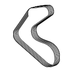 C2D61183 - : Accessory Drive Belt for Jaguar: F-Pace, F-Type, XE, XF, XJ, XJR, XJR575 Image