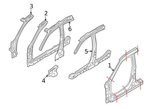 Center Pillar & Rocker for 2008 Mercury Milan #0