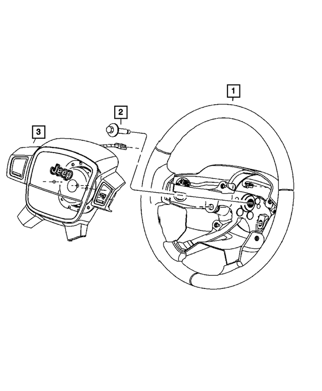 1DG831J3AG - Steering: Steering Wheel for Mopar Image