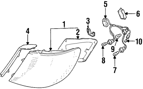Tail Lamps for 1998 Acura CL #0