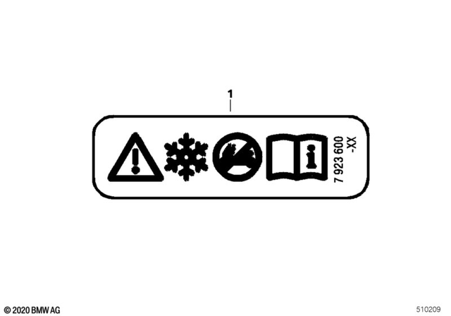 71227923600 - Parts and Accessories for Engine / Chassis: Sign, Closed to Traffic -  for BMW-Motorrad Image image