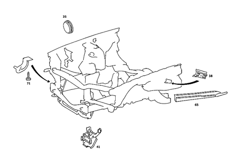 Wheelhouse Attachment Parts for 1984 Mercedes-Benz 380SE #1