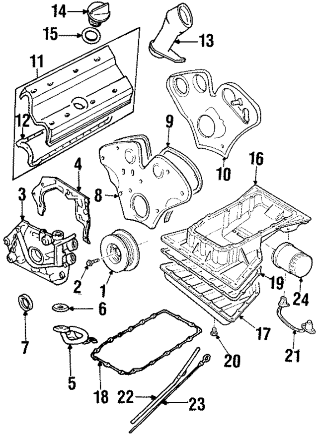 90530527 - Engine: Front Cover for GM Image