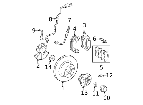 Front Brakes for 2004 Mercedes-Benz E 55 AMG&reg; #0