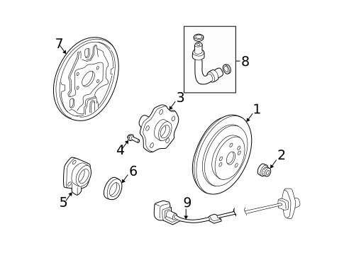 Rear Brakes for 1997 Honda CR-V #0