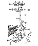 4892165AC - 4.0L Gas; Engine: Exhaust Manifold Shield, Left Front for Chrysler: Pacifica, Sebring, Town &amp; Country | Dodge: Avenger, Grand Caravan, Journey Image