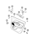 5XV30LXHAA - Interior Trim: Front Door Trim Panel, Right for Ram: ProMaster City Image