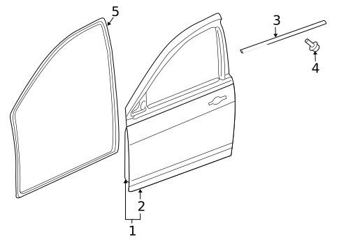 Door & Components for 2015 Jeep Patriot #1