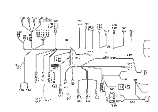 2034407808 - Electrical Equipment and Instruments: Wiring Harness for Mercedes-Benz: C230, C240, C280, C32 AMG, C320, C350, C55 AMG Image image