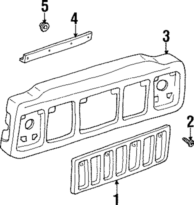 55156028AA - Body: Grille for Mopar Image