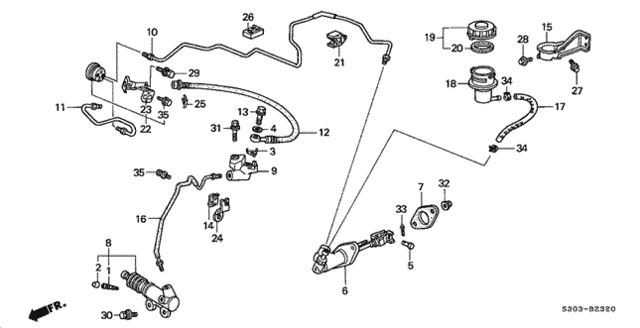 Clutch Master Cylinder for 1997 Honda Prelude #0