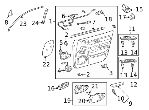 Interior Trim - Front Door for 2006 Lexus GX470 #0