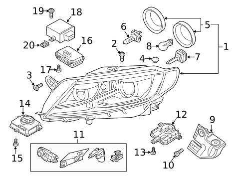 Bulbs - Chassis for 2014 Volkswagen CC #0
