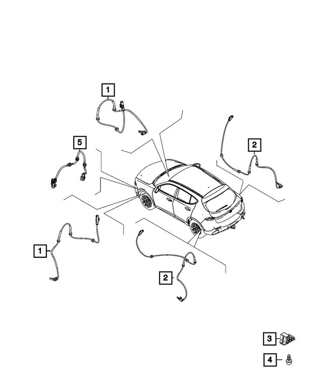 68621726AA - Electrical: Anti-lock Brakes Sensor for Mopar Image image