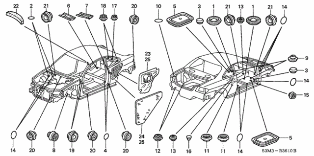 Grommet for 2001 Acura CL #0