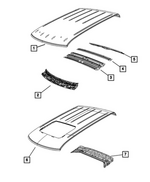55372657AA - Body Sheet Metal Except Doors: Roof Bow for Mopar Image