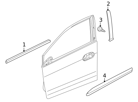Exterior Trim - Front Door for 2010 Honda Insight #0