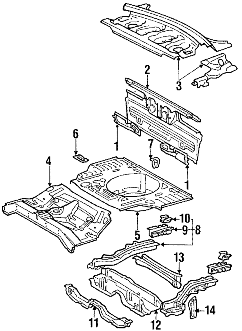 Rear Body for 1987 Toyota Tercel #0