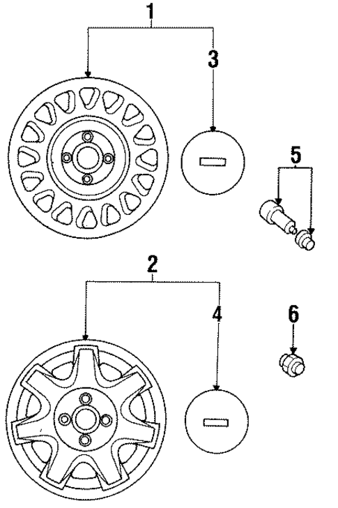 Wheels & Trim for 1991 Mazda Protege #1