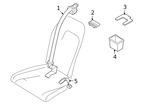 Rear Seat Belts for 2013 Nissan GT-R #0