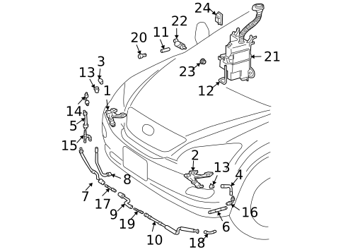 Headlamp Washers/Wipers for 2007 Lexus RX350 #1