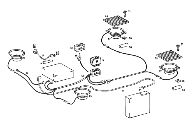 1248205017 - Electrical System: Electric Cable for Mercedes-Benz: 190, 190D, 190E, 200, 200D, 260E, 280E, 300CE, 300D, 300E, 300TD, 300TE, 400E, 500E Image image