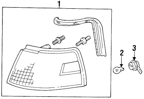 Park Lamps for 1995 Ford Thunderbird #0