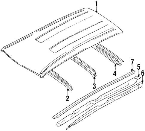 Roof & Components for 1988 Toyota Corolla #1
