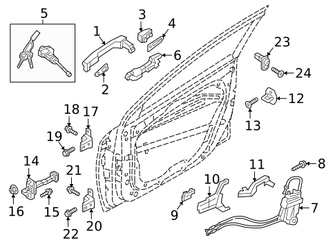 Lock & Hardware for 2020 Hyundai Elantra #0