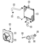 52029191AJ - : RADIATOR INLET HOSE for Dodge: Dakota Image