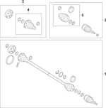 5Q0498099CX - Front Drive Axle: Outer Cv Joint for Volkswagen: Jetta Image