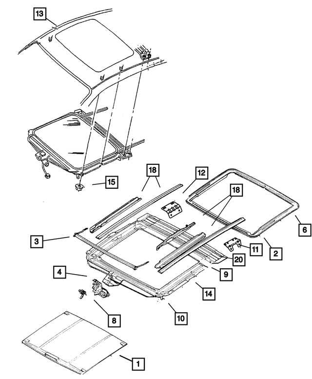 « 5008347AD –  : Toit Ouvrant Deflecteur pour Mopar Image »