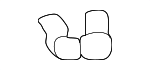 7724160550 - Fuel System: Tube Assembly Clip for Toyota Image