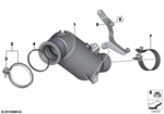 18328603873 - : Rp Catalytic Converter.Close To The Engine for BMW: X3 35iX, X4 35iX Image