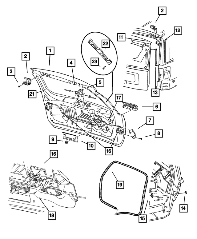 « 4589059AD – Body Sheet Metal Except Doors : Hayon Charniere pour Mopar Image »