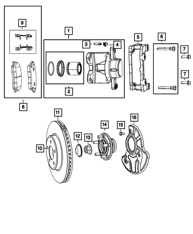 1BP03488AA - Brakes: Disc Brake Caliper Assembly, Bproauto, Right for Mopar Image
