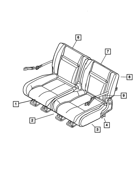 Rear Seats-Folding for 2006 Chrysler PT Cruiser #4