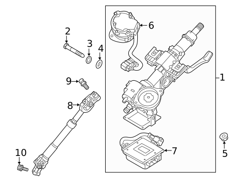 Steering Column Assembly for 2021 Hyundai Kona Electric #0