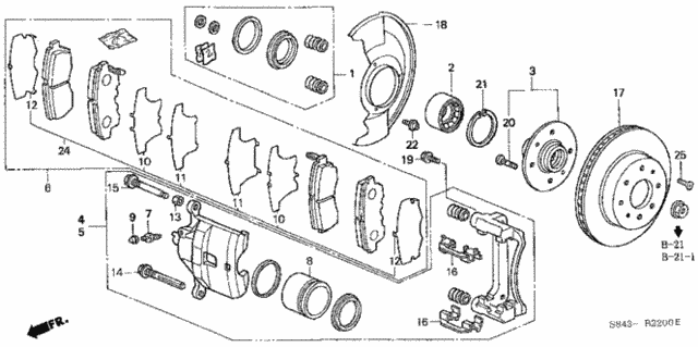 Front Brake (1) for 2001 Honda Accord #0