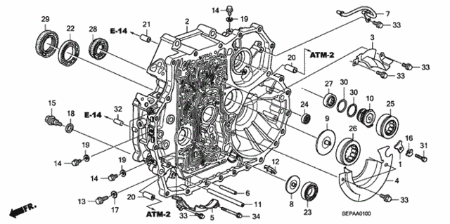 AT Torque Converter Case for 2008 Acura TL #0