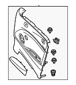 51437311498 - : 2015-2021 BMW - Quarter Trim Panel for BMW: 228i, 228i xDrive, 230i, 230i xDrive, M235i, M235i xDrive, M240i, M240i xDrive Image