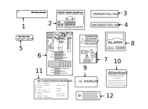 Labels for 2009 Mercedes-Benz CLK350 #0