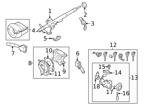 Ignition Lock for 2013 Subaru Forester #0