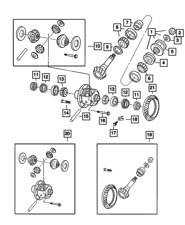68670736AA - Differential and Drive Line: Ring And Pinion Gear for Ram: 3500 Image