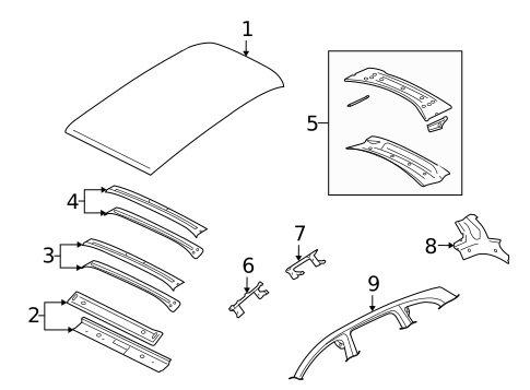 Roof & Components for 2013 Audi Q7 #1
