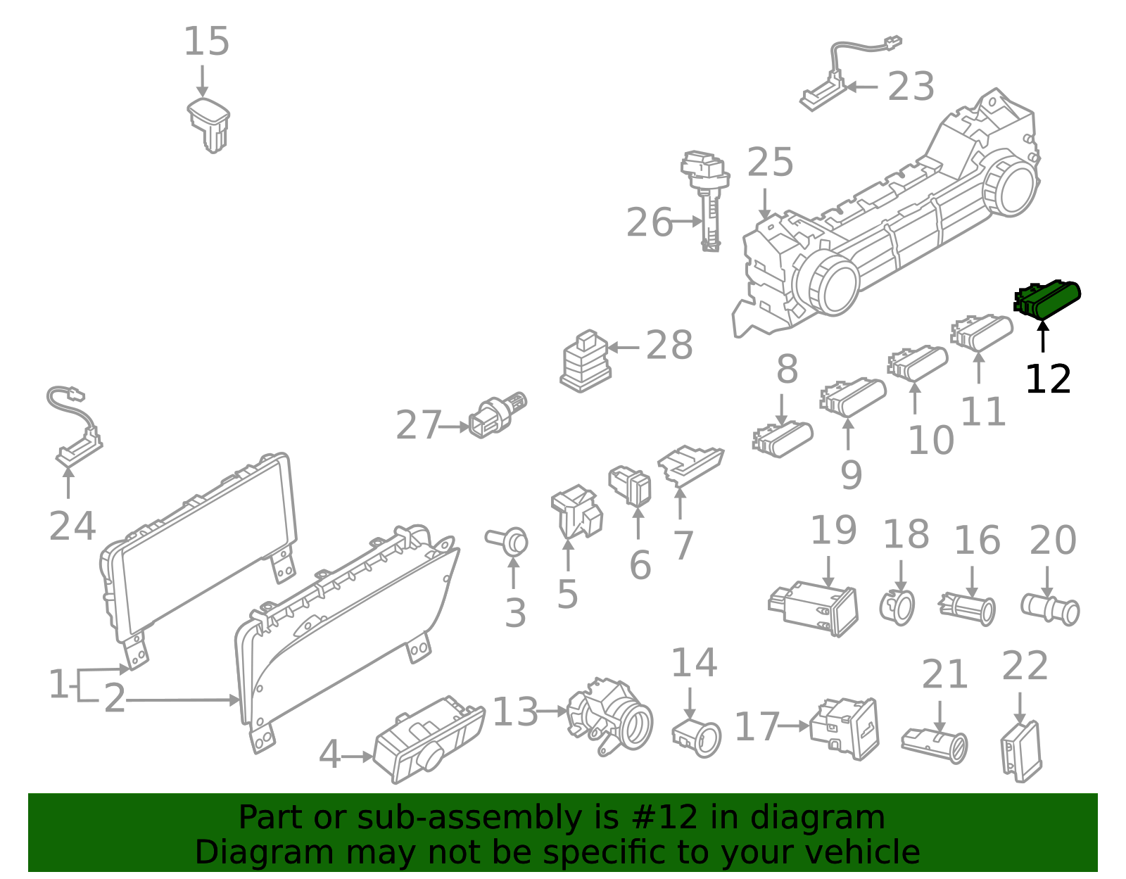 Sw8850 2021-2023 Ford F-150 Motorcraft Switch Assembly SW-8500 | OEM Parts Online