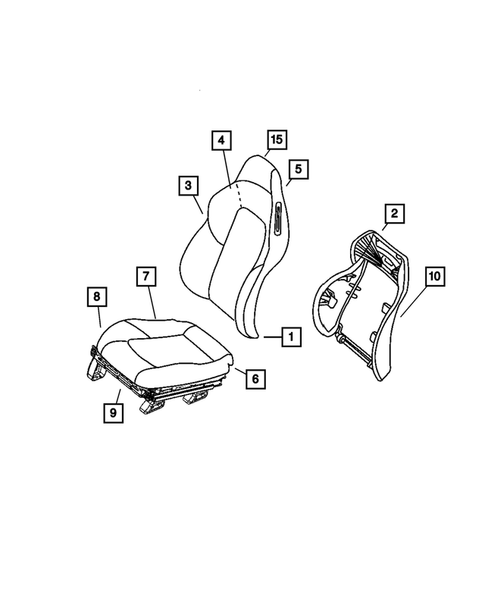 Front Seats - First Row for 2008 Chrysler Crossfire #0