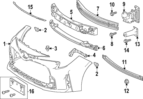 Bumper & Components - Front for 2023 Toyota GR Corolla #0