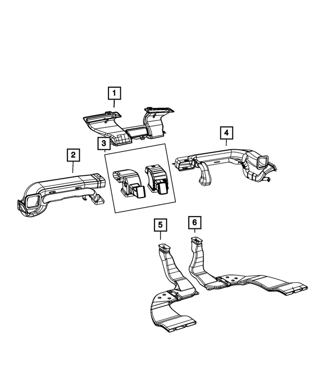 5108263AC - Air Conditioners and Heaters: Defroster Duct for Mopar Image