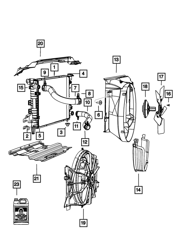 68050199AA - Cooling: Radiator Isolator for Mopar Image